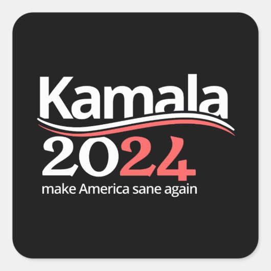 Kamala Harris voor President 2024 Vierkante Sticker (Voorkant)