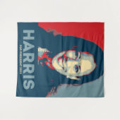 Kamala Harris voor President 2024 Wandkleed (Voorkant (horizontaal))
