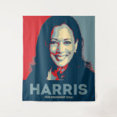 Kamala Harris voor President 2024 Wandkleed (Voorkant)