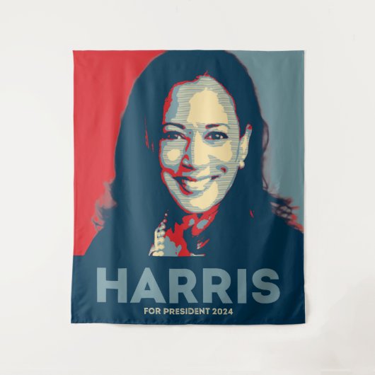 Kamala Harris voor President 2024 Wandkleed (Voorkant)