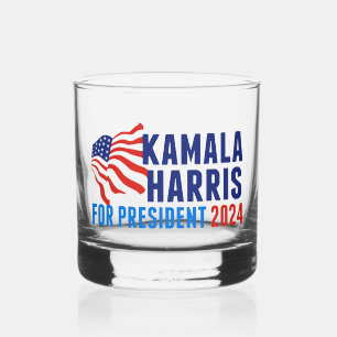 Kamala Harris voor President 2024 Whisky Glas