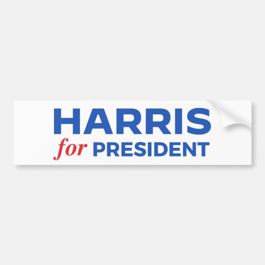 Kamala Harris voor President Bumpersticker (Voorkant)