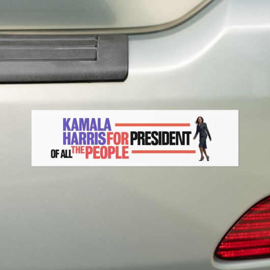 Kamala Harris voor President Bumpersticker (Op auto)