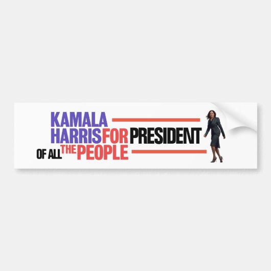 Kamala Harris voor President Bumpersticker (Voorkant)