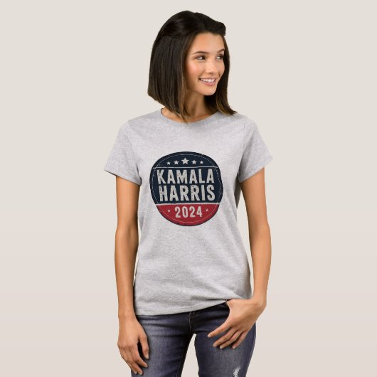 Kamala Harris voor President  Campaign 2024 T-shirt (Voorkant volledig)
