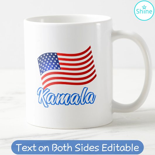Kamala Harris voor President Elegant Script Koffiemok