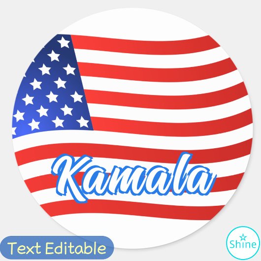 Kamala Harris voor President Elegant Script Ronde Sticker