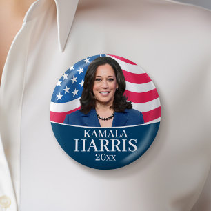Kamala Harris voor President - Flag Ronde Button 5,7 Cm