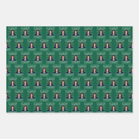 Kamala Harris voor President Inpakpapier Vel (Voorkant 3)