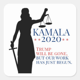 Kamala Harris voor President Justitie 2020 Verkiez Vierkante Sticker