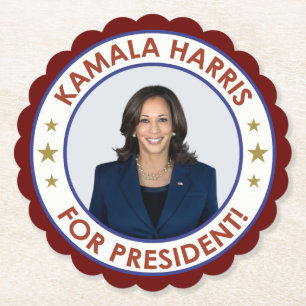 KAMALA HARRIS VOOR PRESIDENT! KARTONNEN ONDERZETTERS