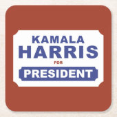 KAMALA HARRIS VOOR PRESIDENT! KARTONNEN ONDERZETTERS (Voorkant)