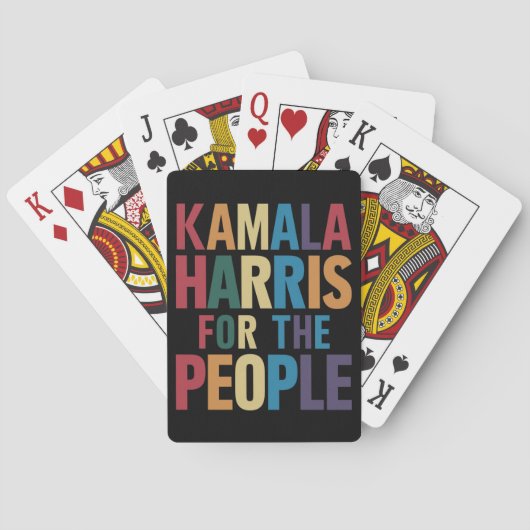 Kamala Harris voor President LGBT Gay Pride Rainbo Pokerkaarten (Achterkant)