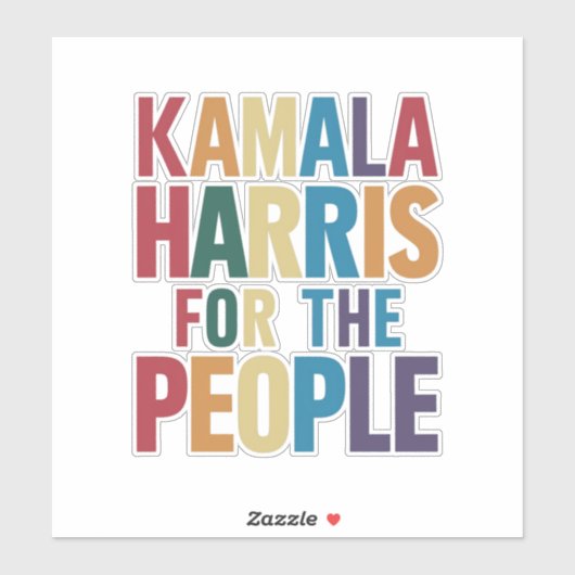 Kamala Harris voor President LGBT Gay Pride Rainbo Sticker (Vel)