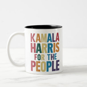 Kamala Harris voor President LGBT Gay Pride Rainbo Tweekleurige Koffiemok