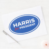 Kamala Harris voor President Ovale Sticker (Envelop)