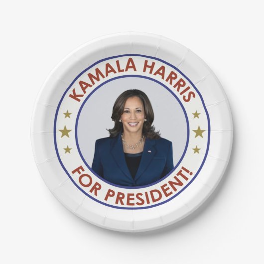 KAMALA HARRIS VOOR PRESIDENT! PAPIEREN BORDJE (Voorkant)