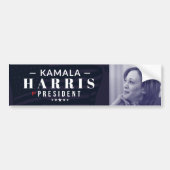 Kamala Harris voor President Photo Bumpersticker (Voorkant)