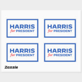 Kamala Harris voor President Rechthoekige Sticker (Vel)