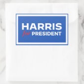 Kamala Harris voor President Rechthoekige Sticker (Tas)