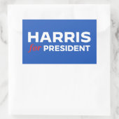 Kamala Harris voor President Rechthoekige Sticker (Tas)