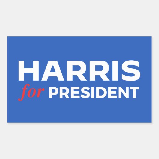 Kamala Harris voor President Rechthoekige Sticker (Voorkant)