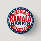 Kamala Harris voor President Ronde Button 3,2 Cm (Voorkant)