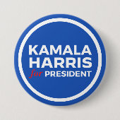 Kamala Harris voor President Ronde Button 7,6 Cm (Voorkant)