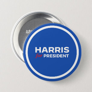 Kamala Harris voor President Ronde Button 7,6 Cm