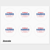 Kamala Harris voor President - Ronde Sticker (Vel)