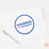 Kamala Harris voor President Ronde Sticker (Envelop)