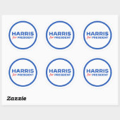 Kamala Harris voor President Ronde Sticker (Vel)