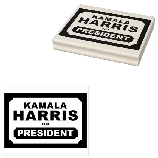 KAMALA HARRIS VOOR PRESIDENT! RUBBERSTEMPEL (Gestempeld)