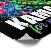 Kamala Harris voor President Schattigee kattenbloe Poster (Hoek)