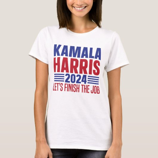 Kamala Harris voor President Stem 2024 Tim Walz T-shirt (Voorkant)
