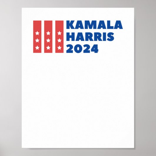 Kamala Harris voor President - Stem Blue Election Poster (Voorkant)