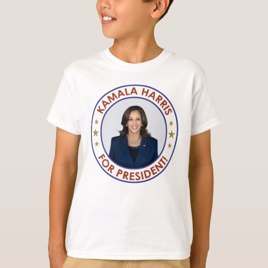KAMALA HARRIS VOOR PRESIDENT! T-SHIRT (Voorkant)
