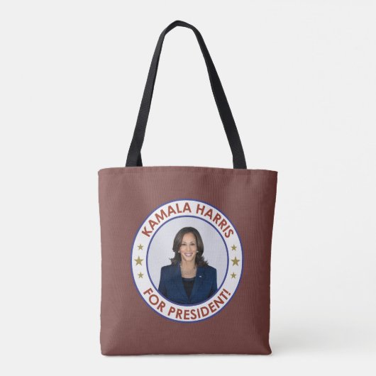 KAMALA HARRIS VOOR PRESIDENT! TOTE BAG (Achterkant)