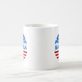 Kamala Harris voor President USA Flag Custom Text Koffiemok (Center)