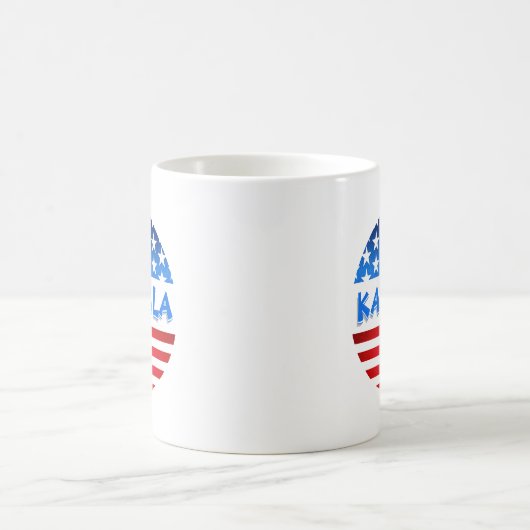 Kamala Harris voor President USA Flag Custom Text Koffiemok (Center)