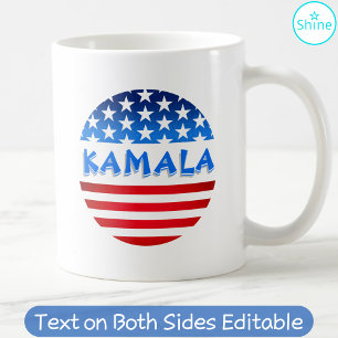 Kamala Harris voor President USA Flag Custom Text Koffiemok