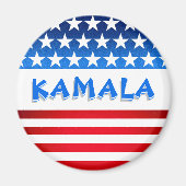 Kamala Harris voor President USA Flag Custom Text Magneet (Voorkant)