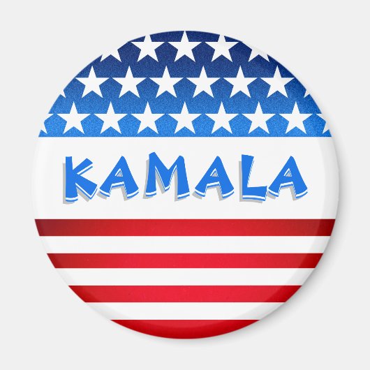 Kamala Harris voor President USA Flag Custom Text Magneet (Voorkant)