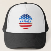 Kamala Harris voor President USA Flag Custom Text Trucker Pet (Voorkant)