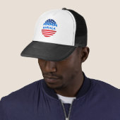 Kamala Harris voor President USA Flag Custom Text Trucker Pet (In situ)