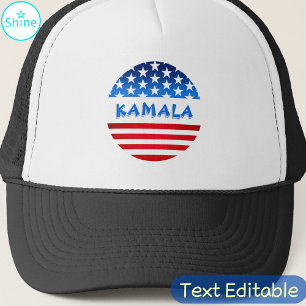 Kamala Harris voor President USA Flag Custom Text Trucker Pet