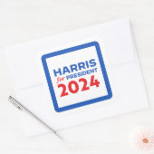 Kamala Harris voor President Vierkante Sticker (Envelop)