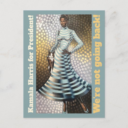 Kamala Harris voor President! We gaan niet terug! Briefkaart (Voorkant)