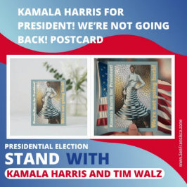 Kamala Harris voor President! We gaan niet terug! Briefkaart