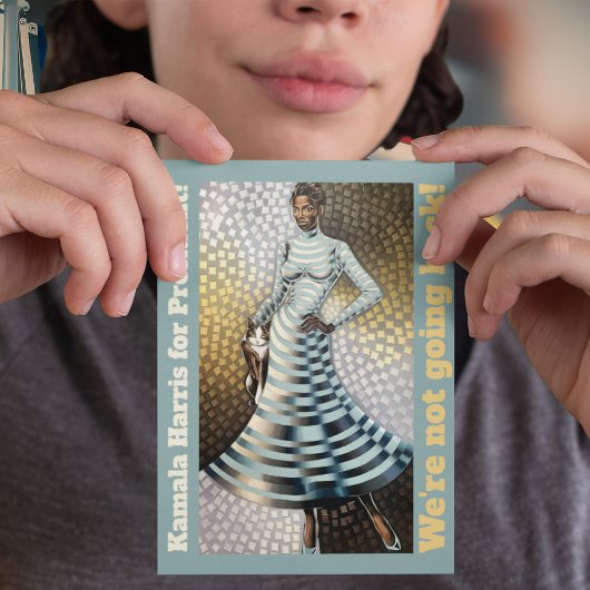 Kamala Harris voor President! We gaan niet terug! Briefkaart